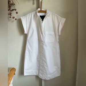 J. Crew white shirt dress with collar, size small